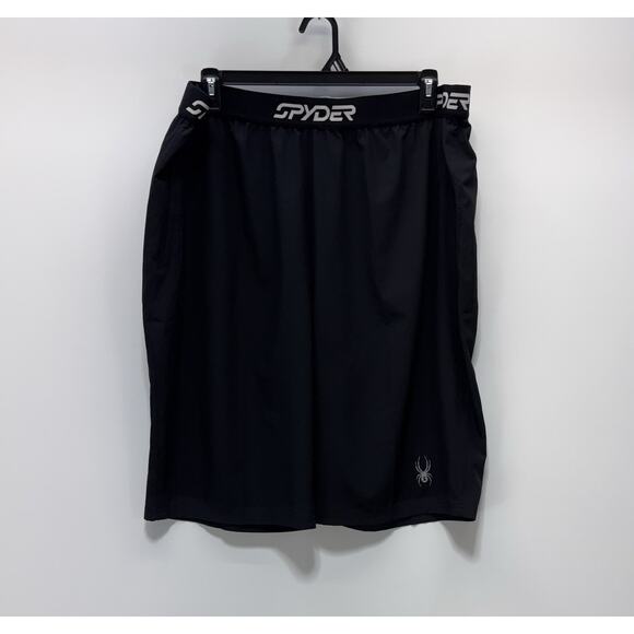 Spyder Active Men’s Black Shorts Stretch Logo Size XXL NWOT - Picture 1 of 6